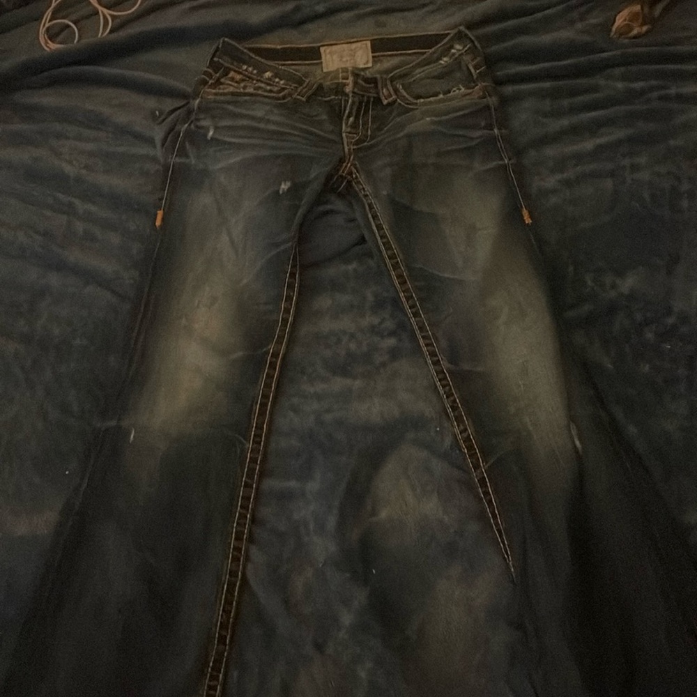 Blue jeans boot cute big star  “Liv”